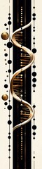 Wall Mural - An abstract illustration of a DNA helix with open copy space. 