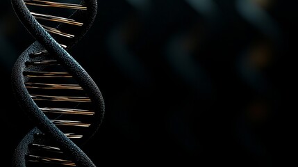 Wall Mural - An abstract illustration of a DNA helix with open copy space. 