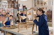 © JackF - Male furniture workshop worker designing vintage chair