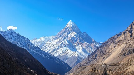 Wall Mural - Majestic mountains under clear skies