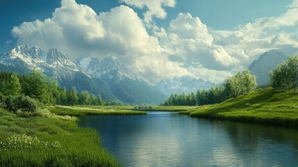 Wall Mural - Serene landscapes in natural beauty