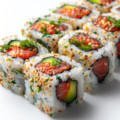 Canvas Print - Freshly Made Sushi Rolls