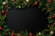© Wac_DS - Festive Christmas New Year border. Xmas background and frame composition. Christmas banner and web poster