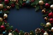 © Wac_DS - Festive Christmas New Year border. Xmas background and frame composition. Christmas banner and web poster