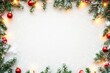 © Diffin - Festive Christmas New Year border. Xmas background and frame composition. Christmas banner and web poster