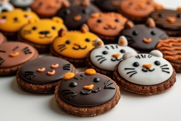 Wall Mural - Cute Cat Cookies