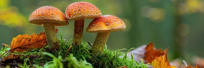 Canvas Print - Mica Cap Mushroom