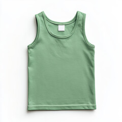 Canvas Print - A green tank top with a white label on the back