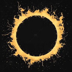 Poster - Golden Ring of Fire Abstract Design