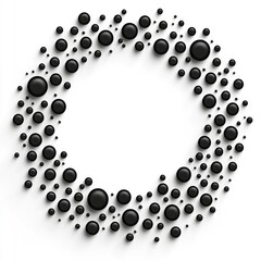 Wall Mural - Black Circle Frame of Spheres