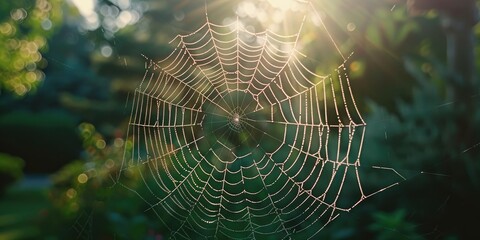 Sticker - Morning Spider Web