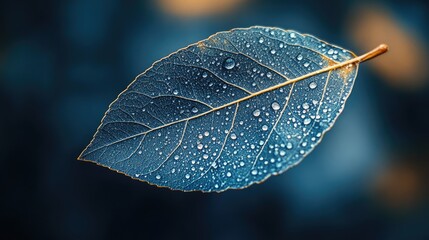 Wall Mural - leaf with drops