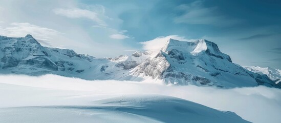 Poster - Winter Landscape With Mountains Snow And Sky