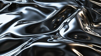 Glossy metallic surface reflecting light