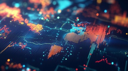 Wall Mural - Global Stock Market Data Visualization