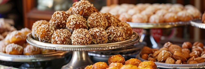 Wall Mural - Almond treats are a classic element of Moroccan cuisine.