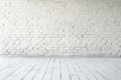 © AminaDesign - A white brick wall is a perfect photographic backdrop, enhancing artistic settings with a minimalistic aesthetic that complements various artistic themes and modern contemporary styles