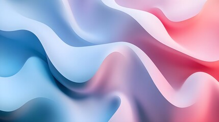 Wall Mural - Abstract Blue Pink Gradient Wave Background