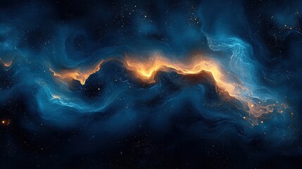 Wall Mural - swirling patterns in blue and black create an abstract design.