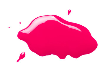 Poster - Spot of magenta ink isolated on white, top view