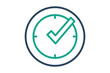 © sobahus surur - Real time icon. line icon style. clock with check mark. icon related to efficiency. productivity elements vector illustration