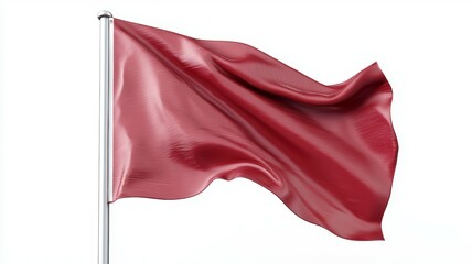 Wall Mural - A red flag is blowing in the wind