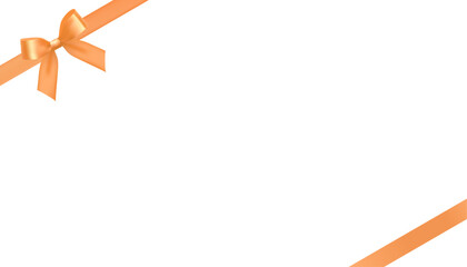 Wall Mural - vector design background with elegant orange bow
