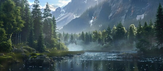 Wall Mural - Wilderness Landscape Background