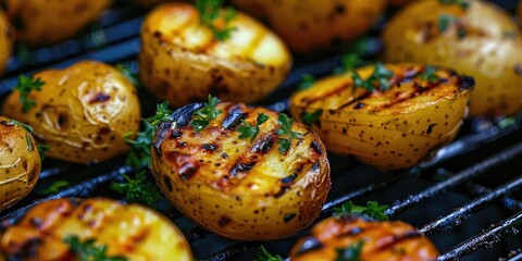 Canvas Print - Roasted Potatoes as a Complementary Item