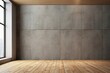 © free - Empty Room with Concrete Wall and Wooden Floor