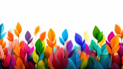 Vibrant and colorful leaves creating a stunning backdrop, perfect for nature-themed designs and artistic projects.