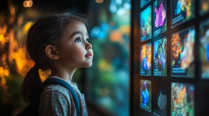 Little Girl at Aquarium.