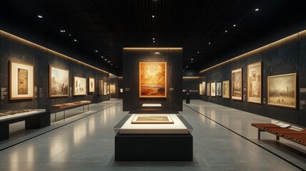 Poster - Modern Art Gallery Interior.