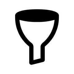 Wall Mural - funnel glyph icon