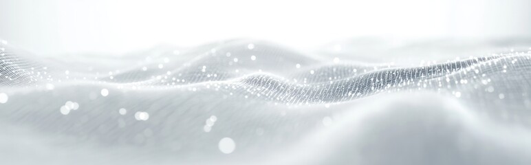 Leinwandbilder - 3D illustration showcasing a white abstract background with a high tech network and a cyberspace grid featuring a starry outer space texture