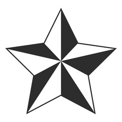 Wall Mural - Star vector icon isolated on white background.