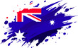 © peacehunter - australia flag painted with Grunge brush stroke, watercolor flag