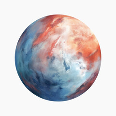 Poster - Abstract colorful planet artwork