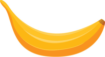 Wall Mural - Ripe yellow banana isolated on a white background representing healthy lifestyle and food choices