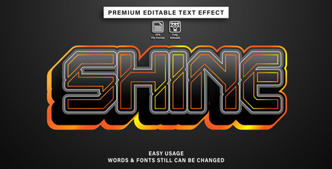 Poster - Shine editable text effect style