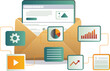 © Harumana - email marketing campaign with graphs and charts showing business growth
