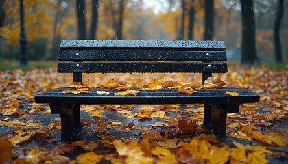 Canvas Print - Autumn leaf nature wood season forest October tree generated by AI