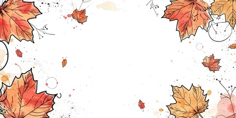 Poster - autumn leaves background