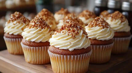 Canvas Print - Cupcakes with fruits