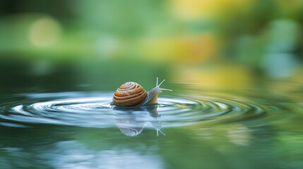 Snail water journey. Generative AI