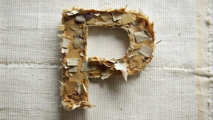 A Worn Cardboard Letter 