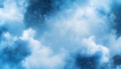 Wall Mural - abstract light blue particle painting background texture sky cloud backdrop