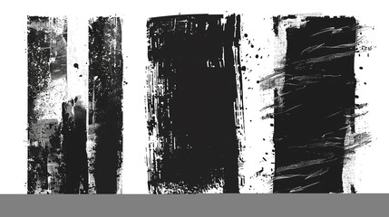 Canvas Print - Abstract grunge rectangular frames collection, Set of 3 white background grunge abstract dirty background frame textures