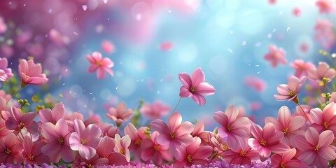 Wall Mural - pink and white tulips