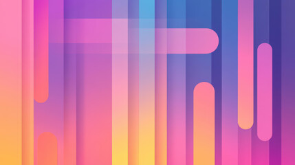 Sticker - Eyecatching abstract background featuring vibrant gradient colors and geometric lines that captivate the viewers attention.